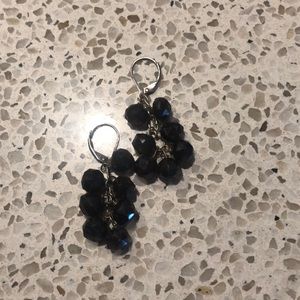 Raw cut garnet earrings